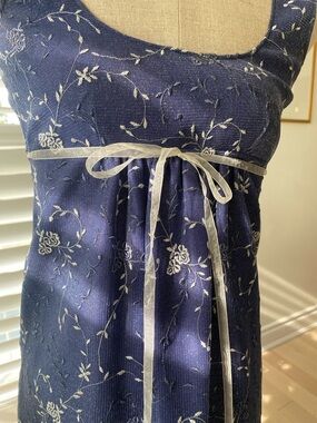 Y2K/ Bridgerton Empire Waist Blue Dress
